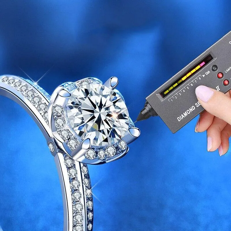 Excellent Cut VVS1 Diamond D Color 1 ct Moissanite Ring