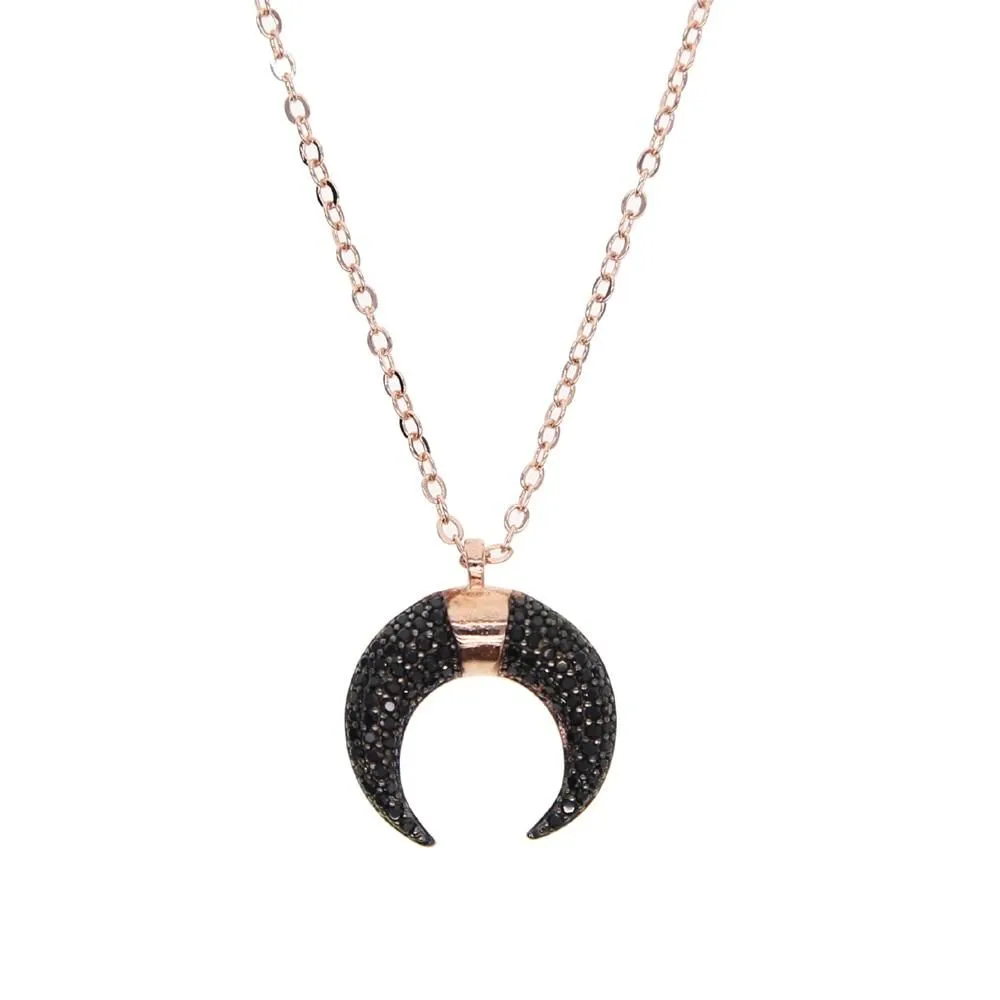 Fashion Black Moon Necklaces Charm Jewelry
