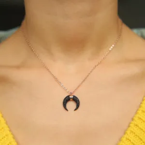 Fashion Black Moon Necklaces Charm Jewelry