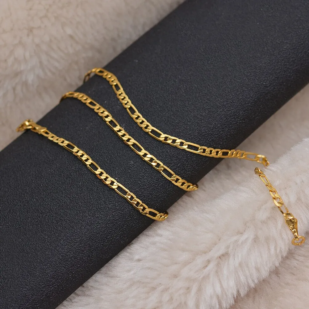 Fashion Link Chain For Men/Women Copper Gold Colour Classic Chains Ethnic Jewelrys Gifts