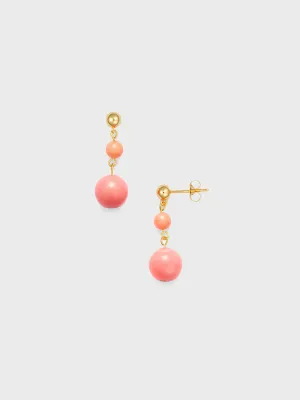 Flamingo Drops Earrings in Gold