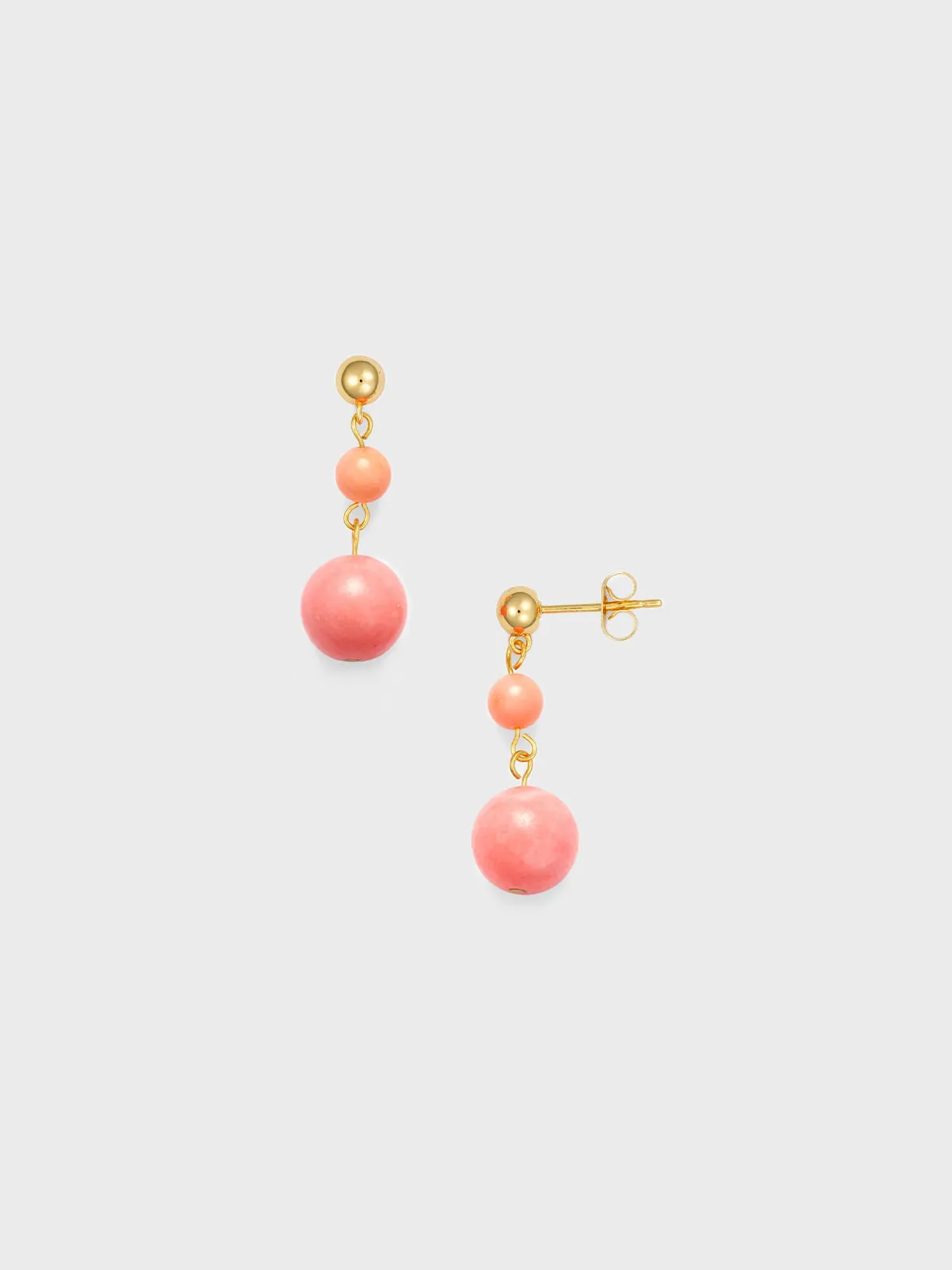 Flamingo Drops Earrings in Gold