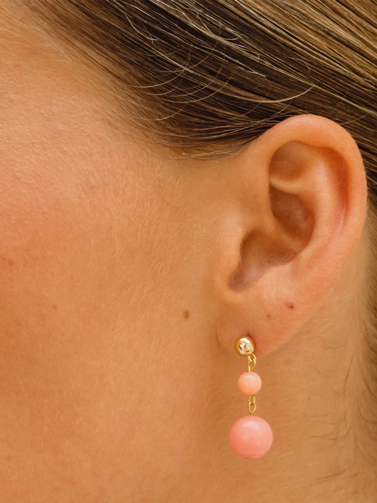 Flamingo Drops Earrings in Gold