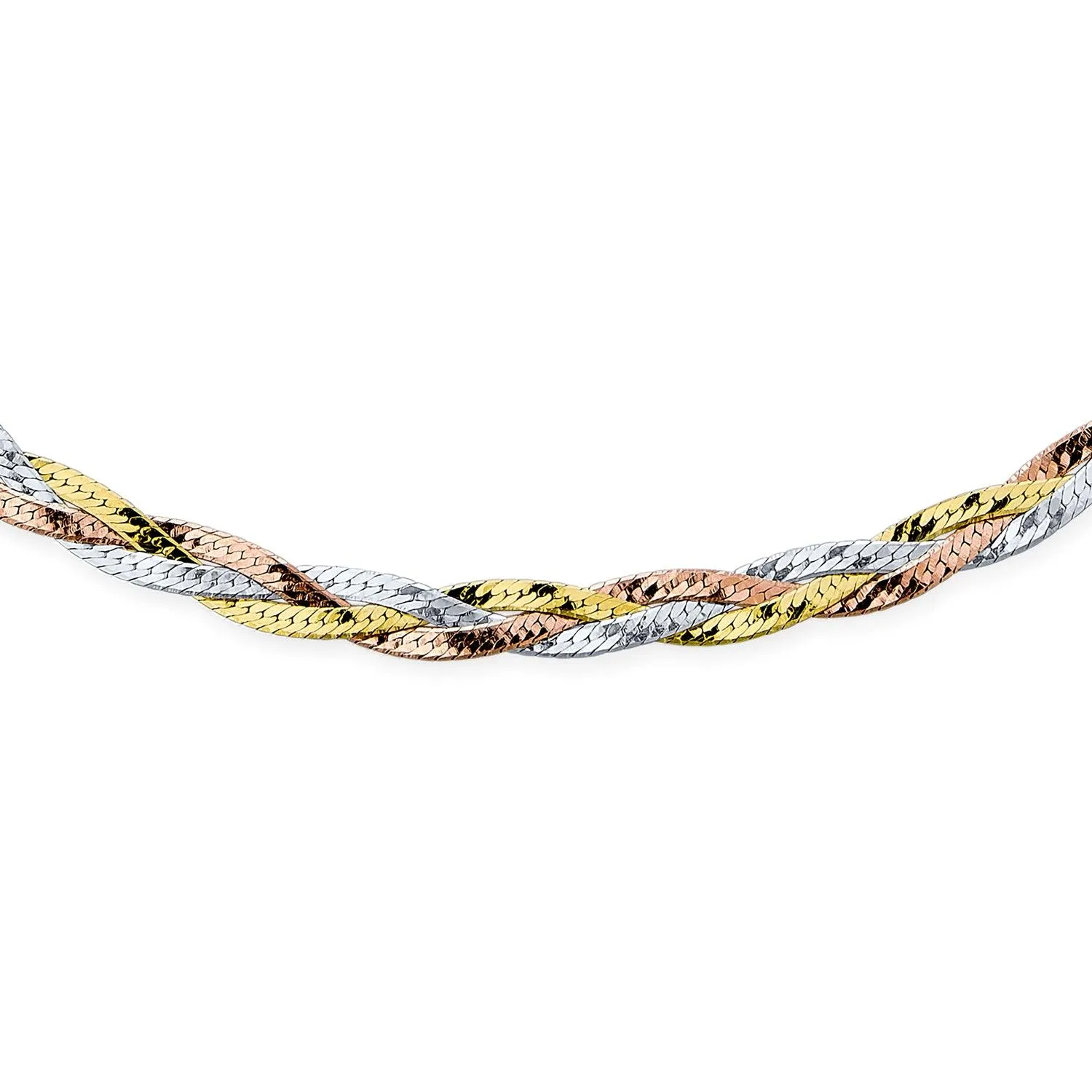 Flat Flexible Gold Overlay Sterling Silver Chain Necklace 16-20 Inch Italy Made