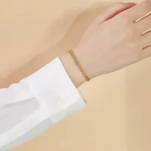 Floral Gold Link Bracelet