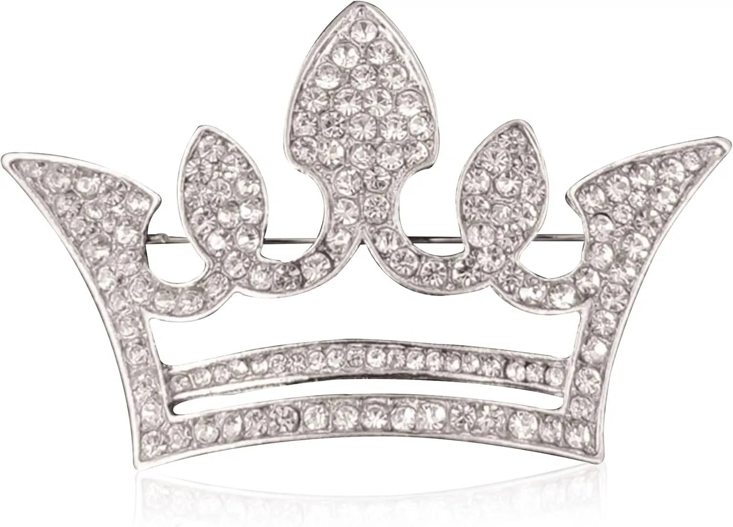 GBAHFY Crystal Rhinestone Princess Queen Crown Brooch Pin for Women - Tiara for Wedding Party Banquet Birthday