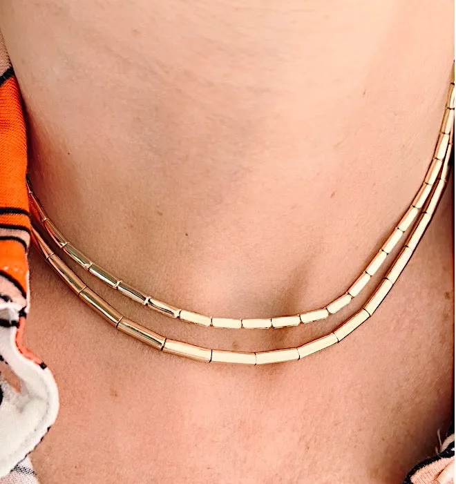 Gold Baby Bar Necklace