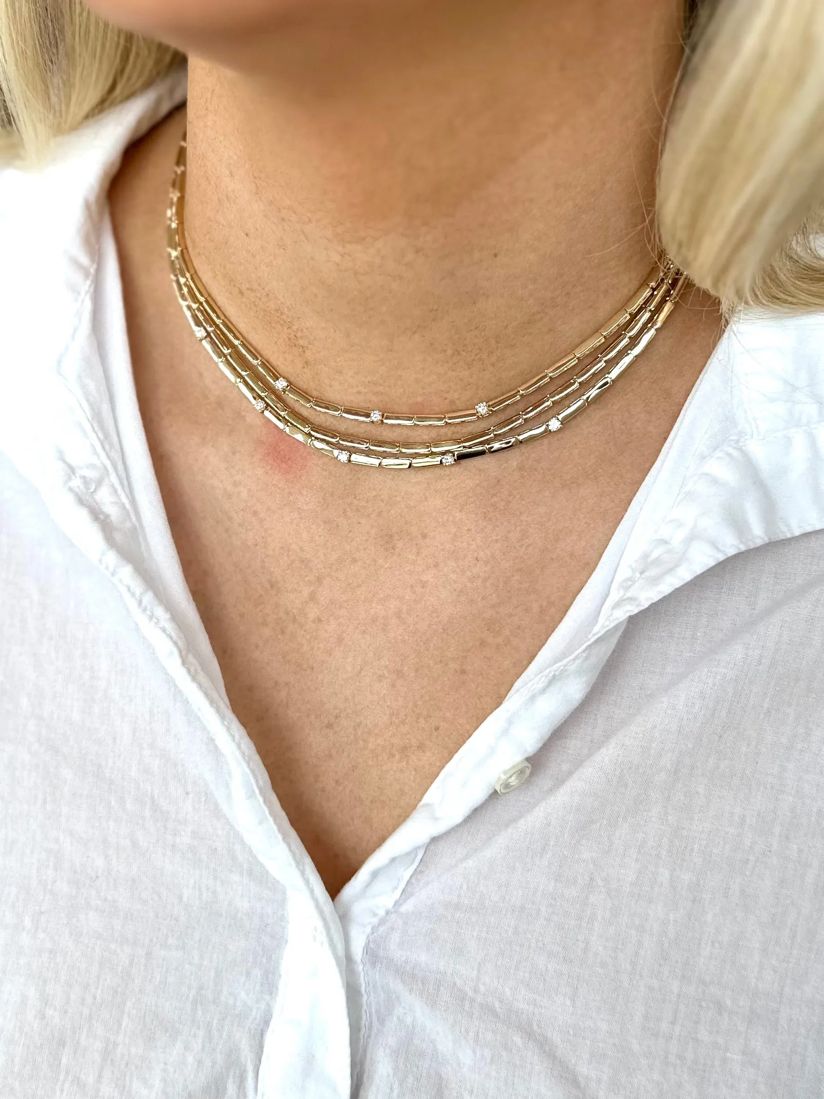 Gold Baby Bar Necklace