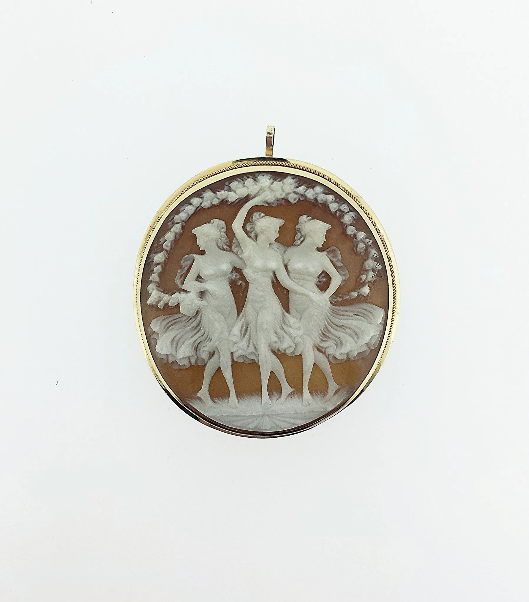 Gold Cameo Brooch/Pendant
