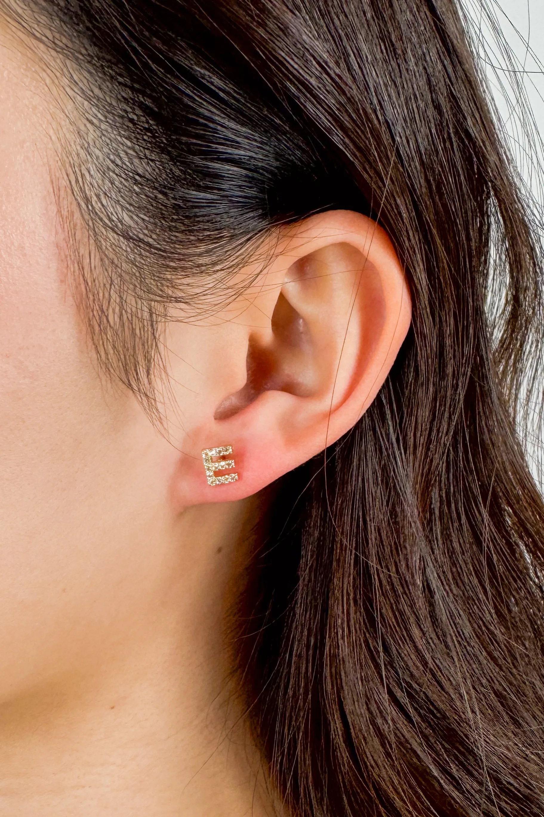 Gold Initial Studs