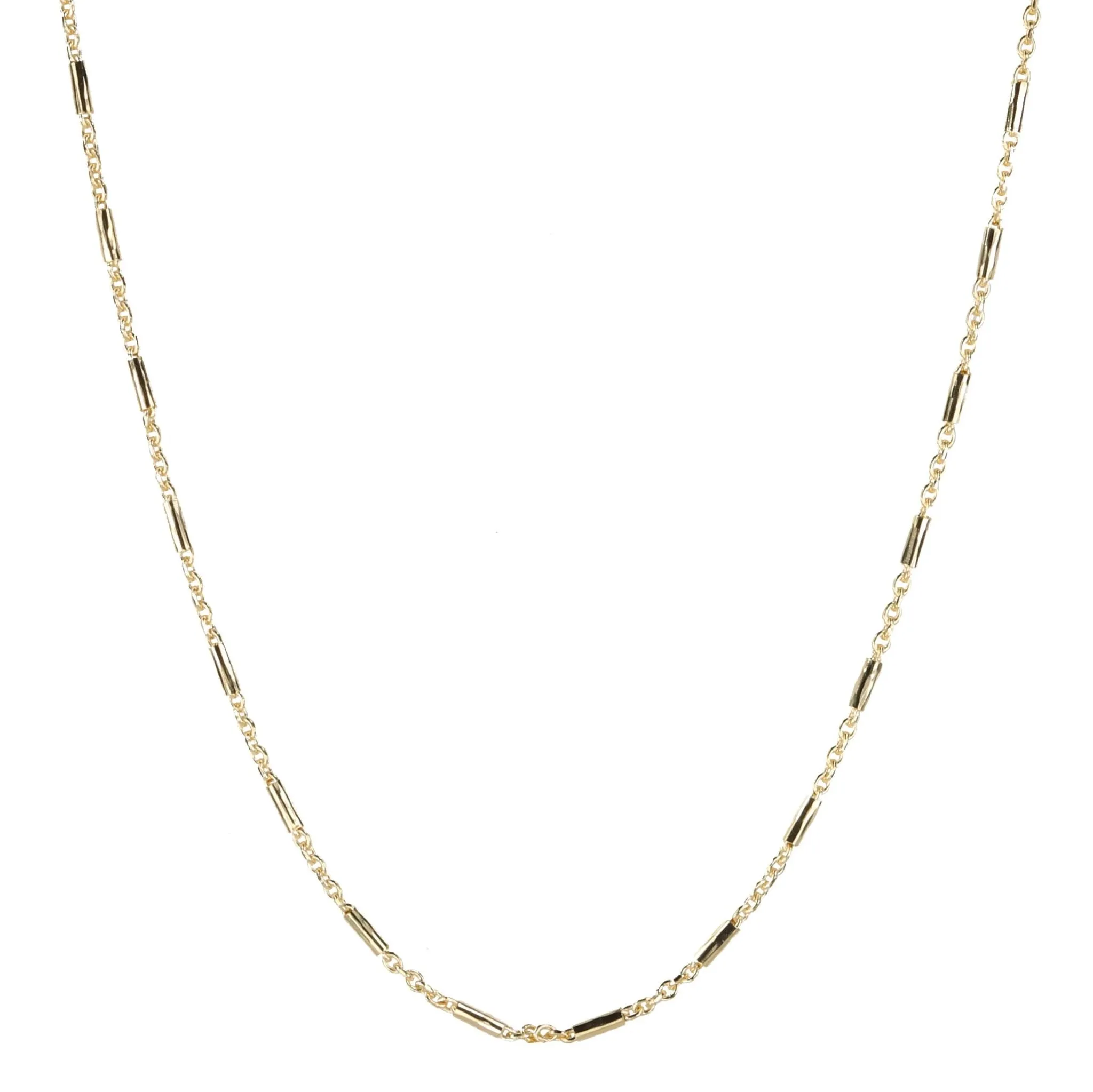 Gold Octagon Tube Chain