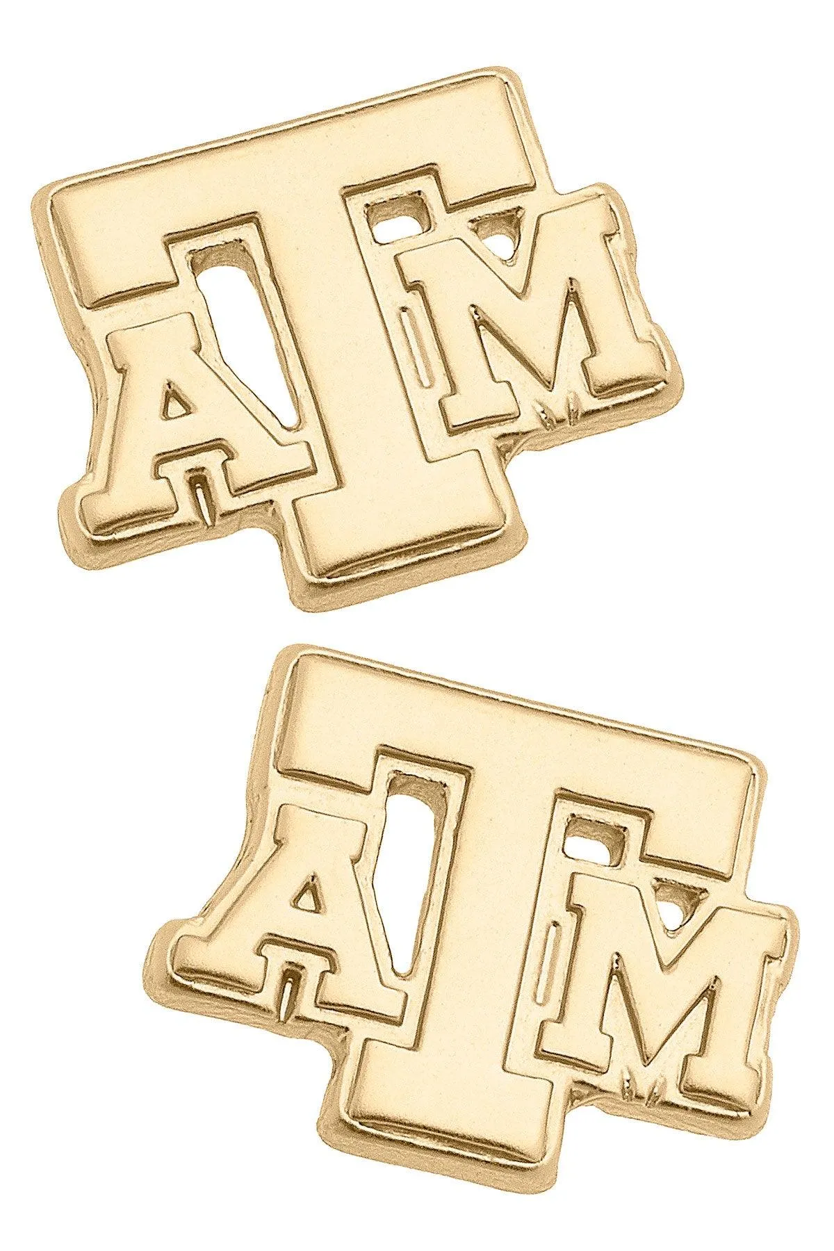 Gold Plated Aggie Studs