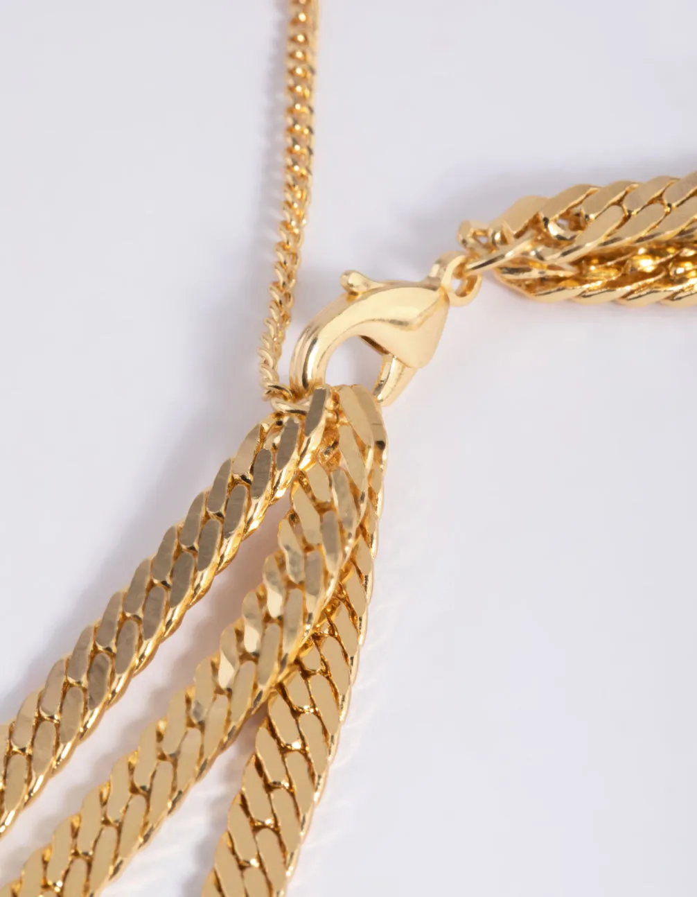 Gold Plated Snake Chain Layered Necklace