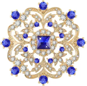 Gold Snowflake Brooch Rhinestone Brooch Broach Large Flower Brooch Pins for Women Designer Jewelry Large Brooches for Women Wedding Women's Brooches & Pins Mother's Day Valentine's Day