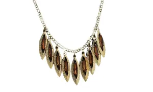 Gold Tone Long Pendant Necklace For Women