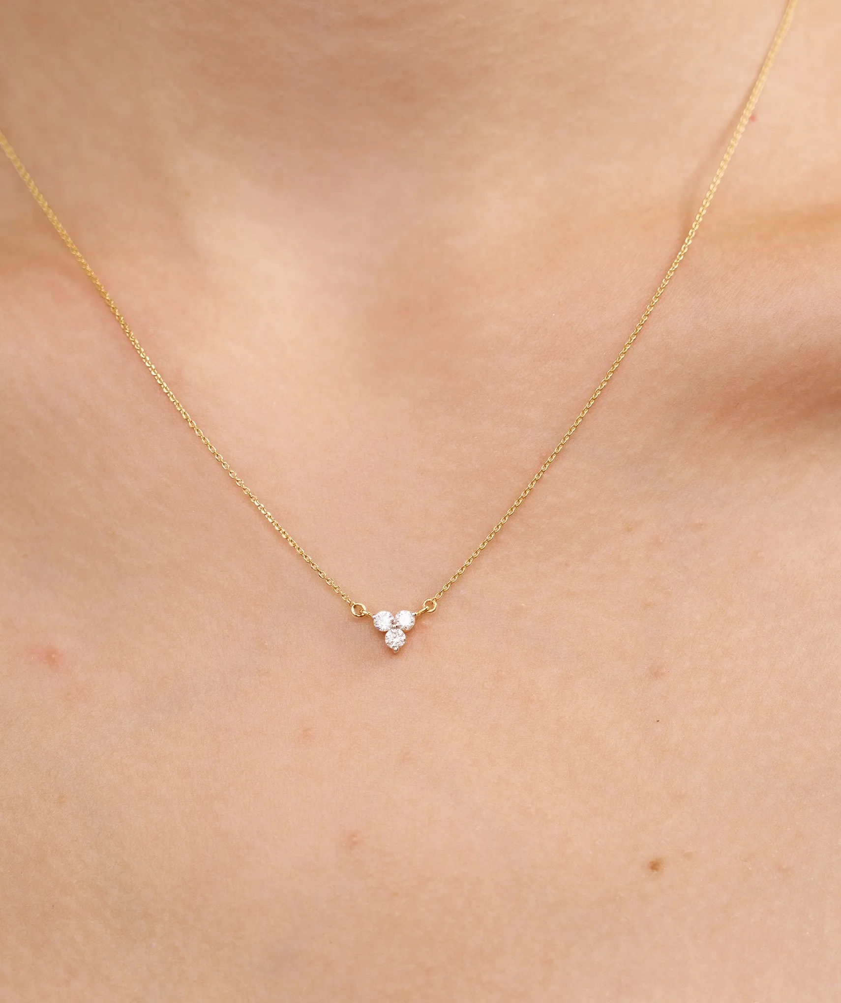 Gold Triangle Diamond Necklace
