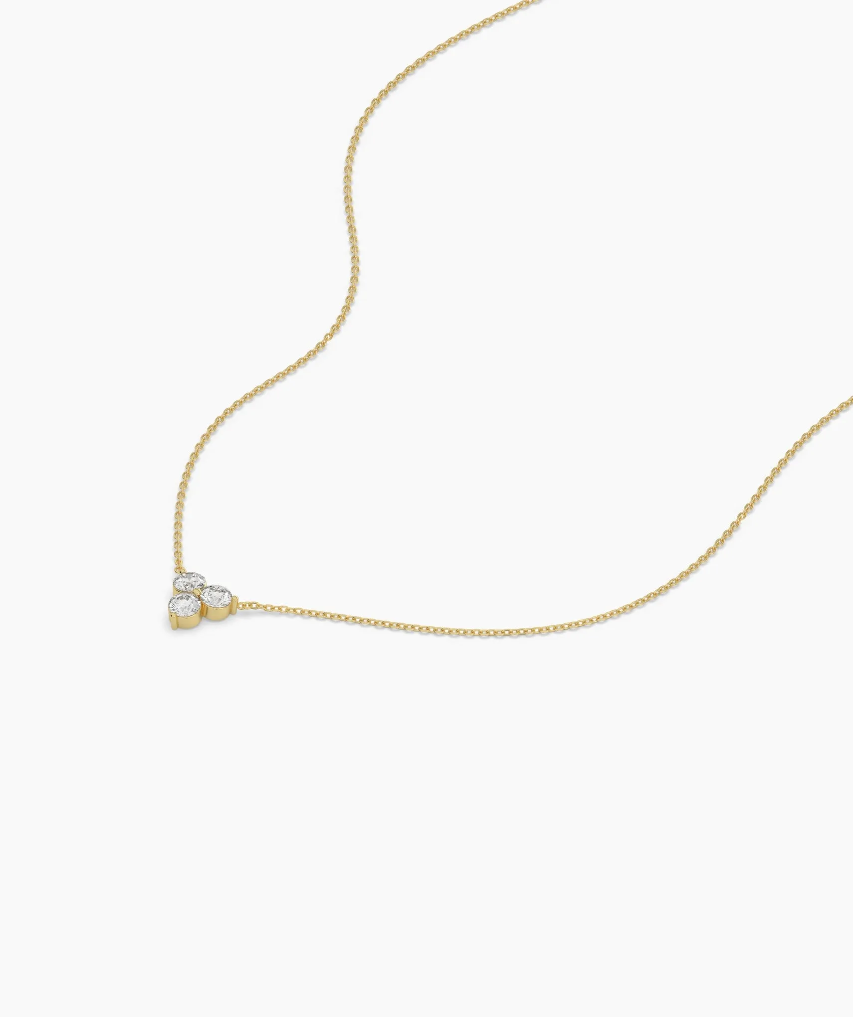 Gold Triangle Diamond Necklace