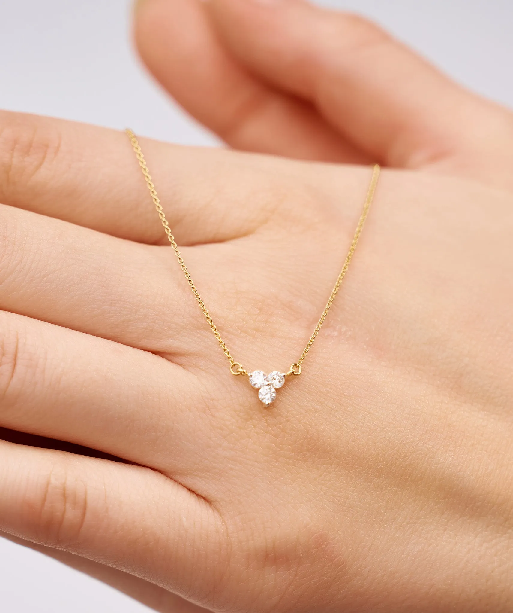 Gold Triangle Diamond Necklace