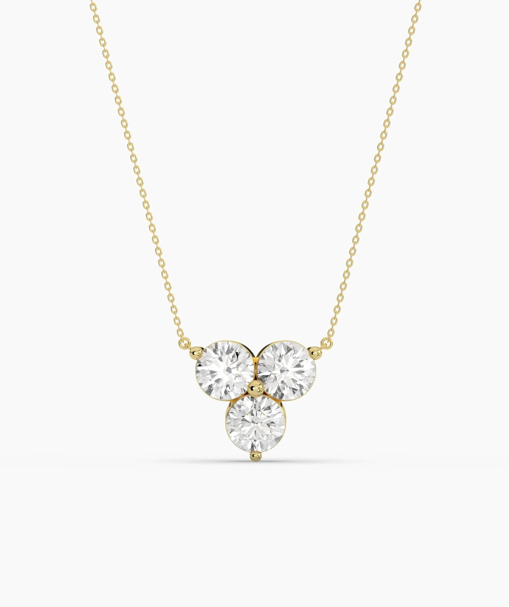 Gold Triangle Diamond Necklace