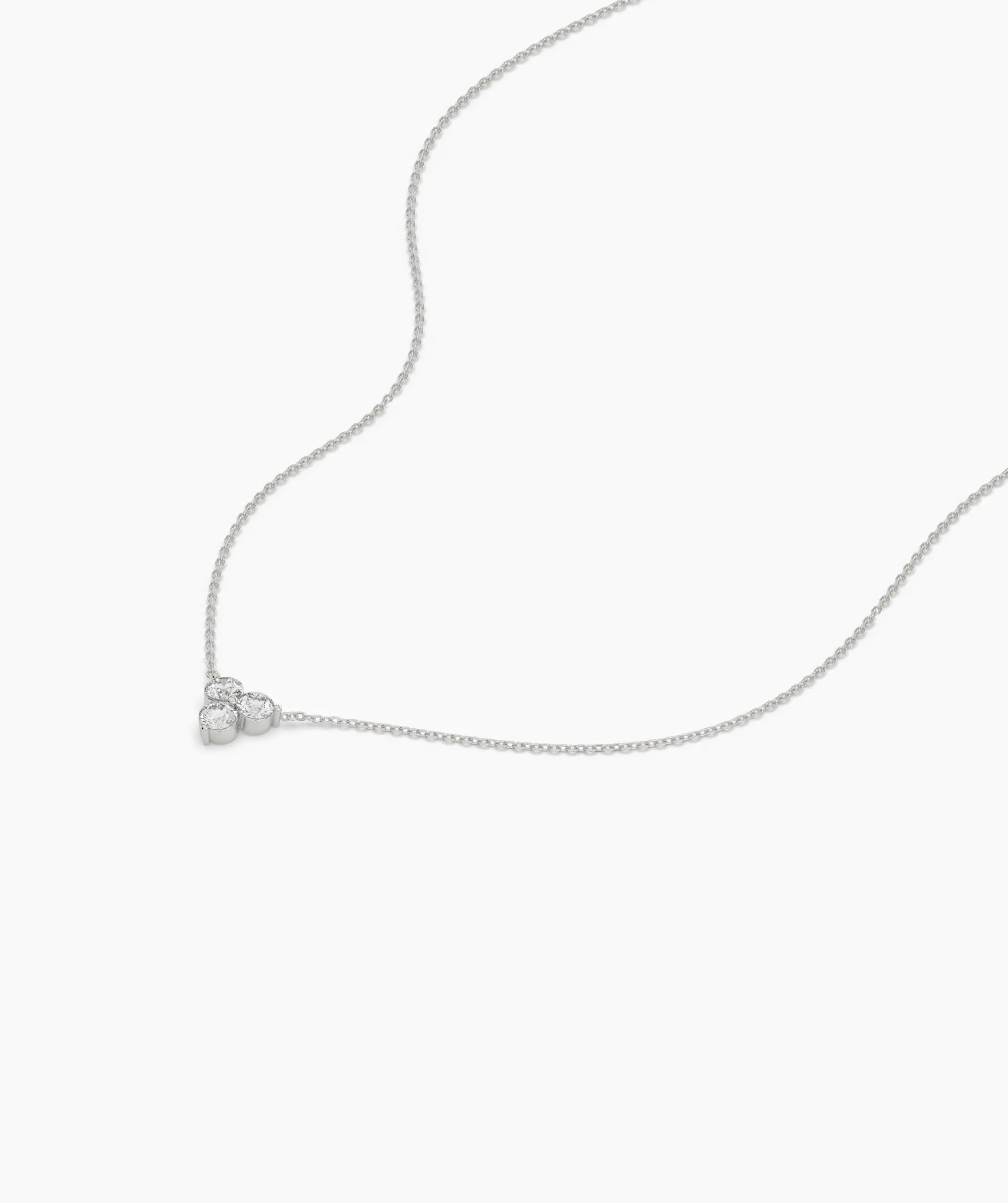 Gold Triangle Diamond Necklace