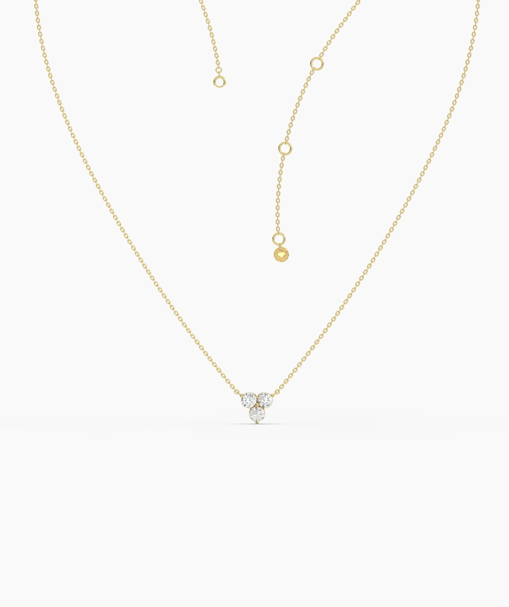 Gold Triangle Diamond Necklace