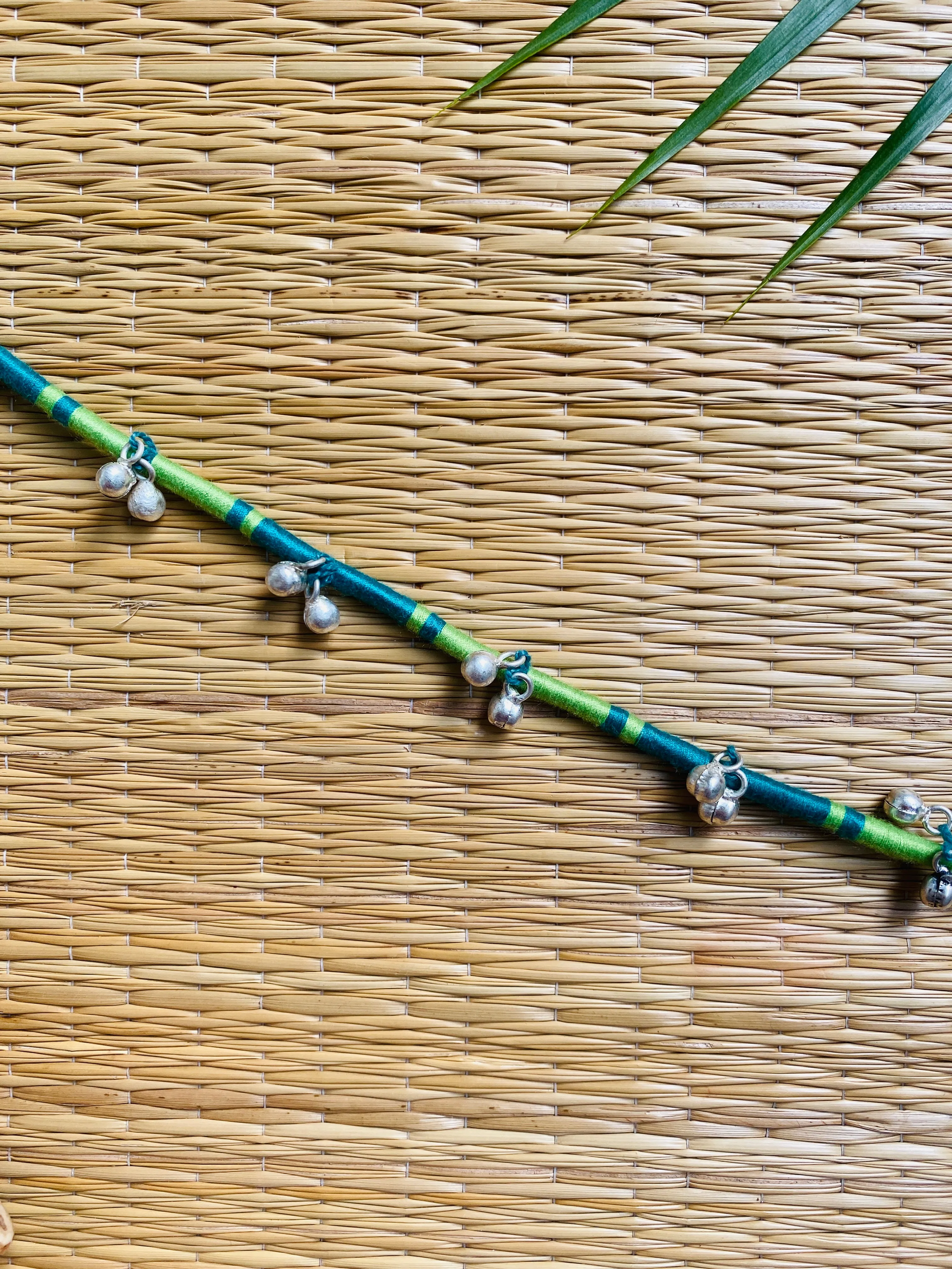 Green Multi Ghungroo Patwa Anklet