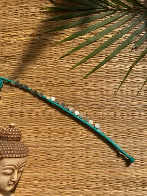 Green Silver Sippi latkna Patwa Anklet