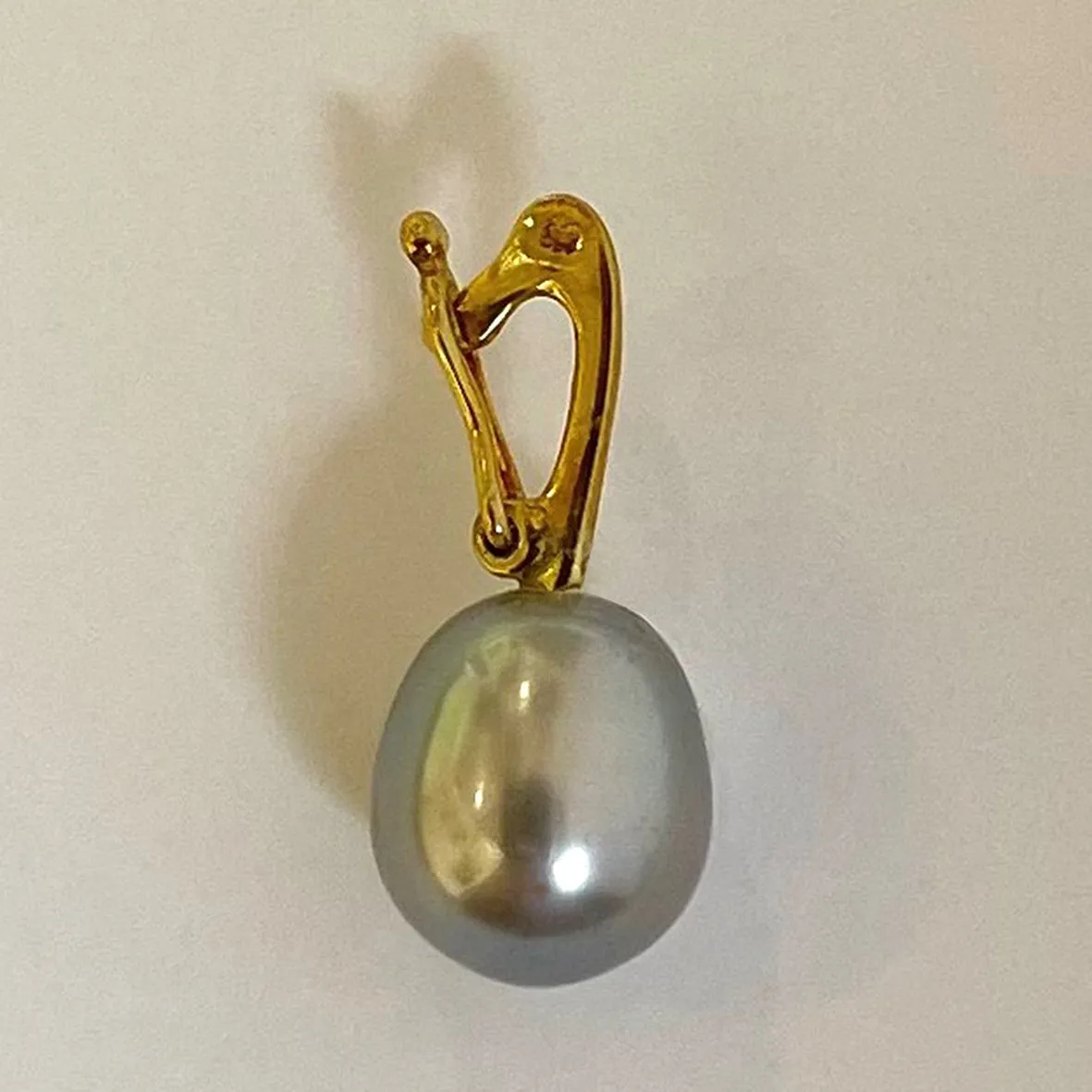 Grey Freshwater Pearl 'Build Your Own' Gold Plated Drop