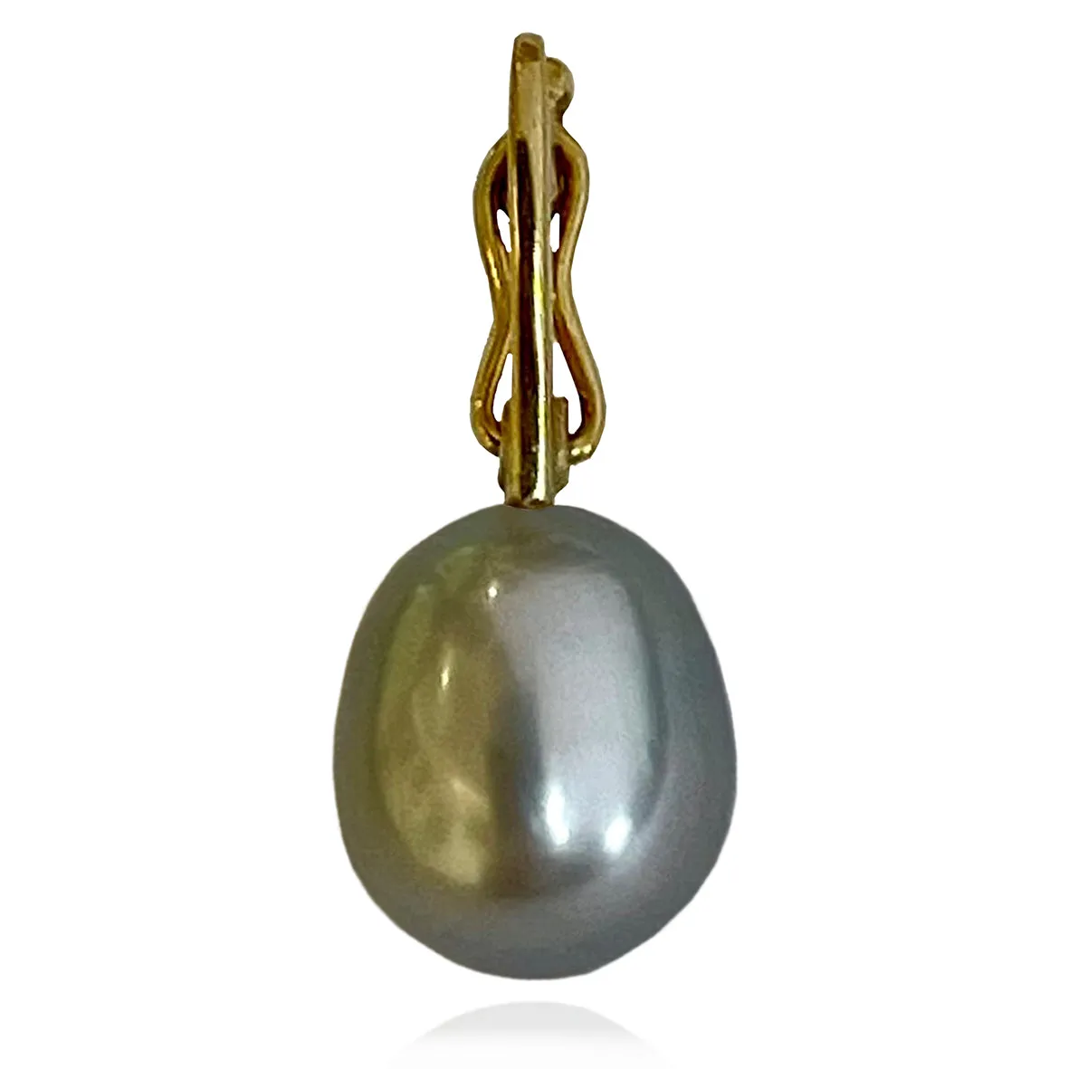 Grey Freshwater Pearl 'Build Your Own' Gold Plated Drop