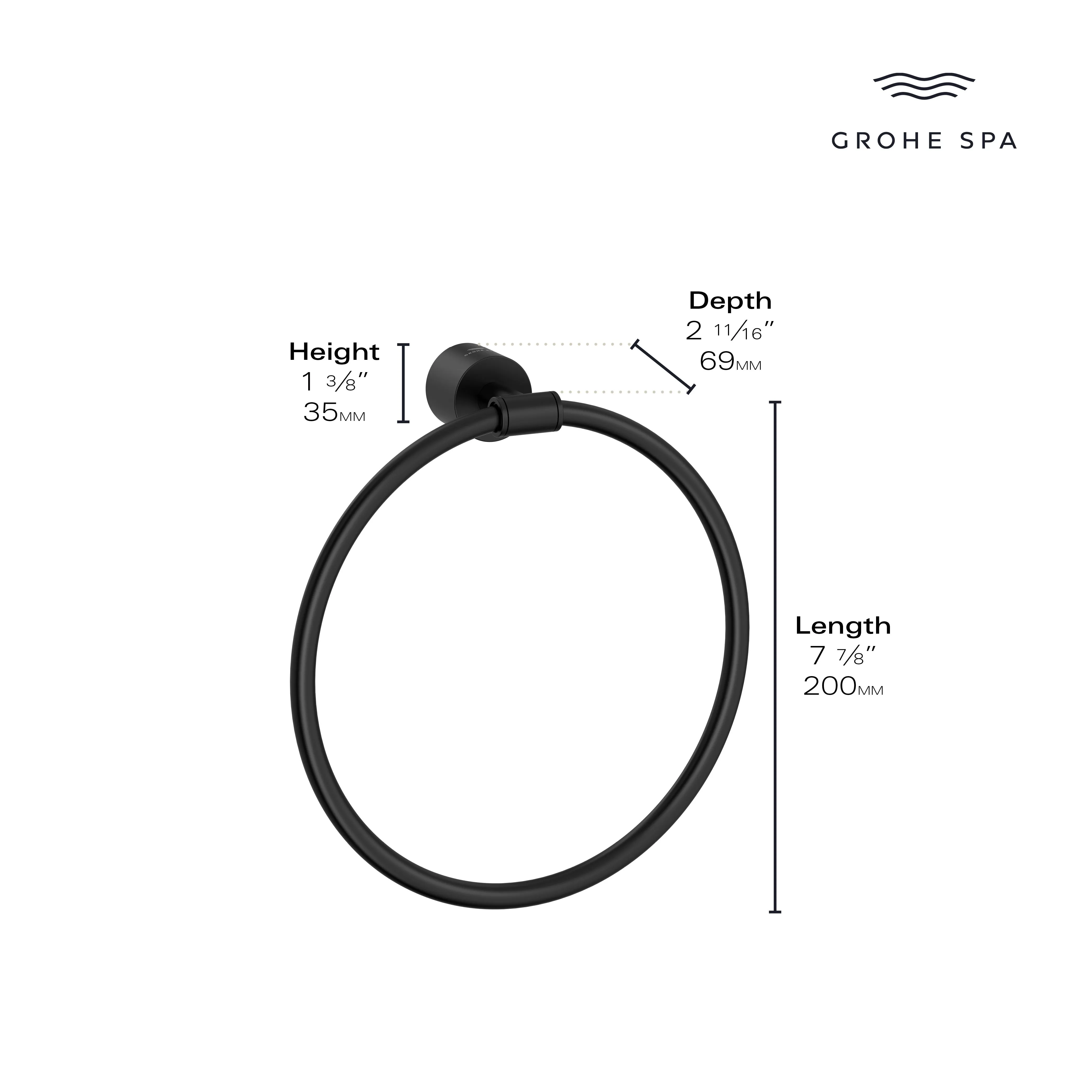 Grohe ATRIO NEW TOWEL RING  Chrome 40887000