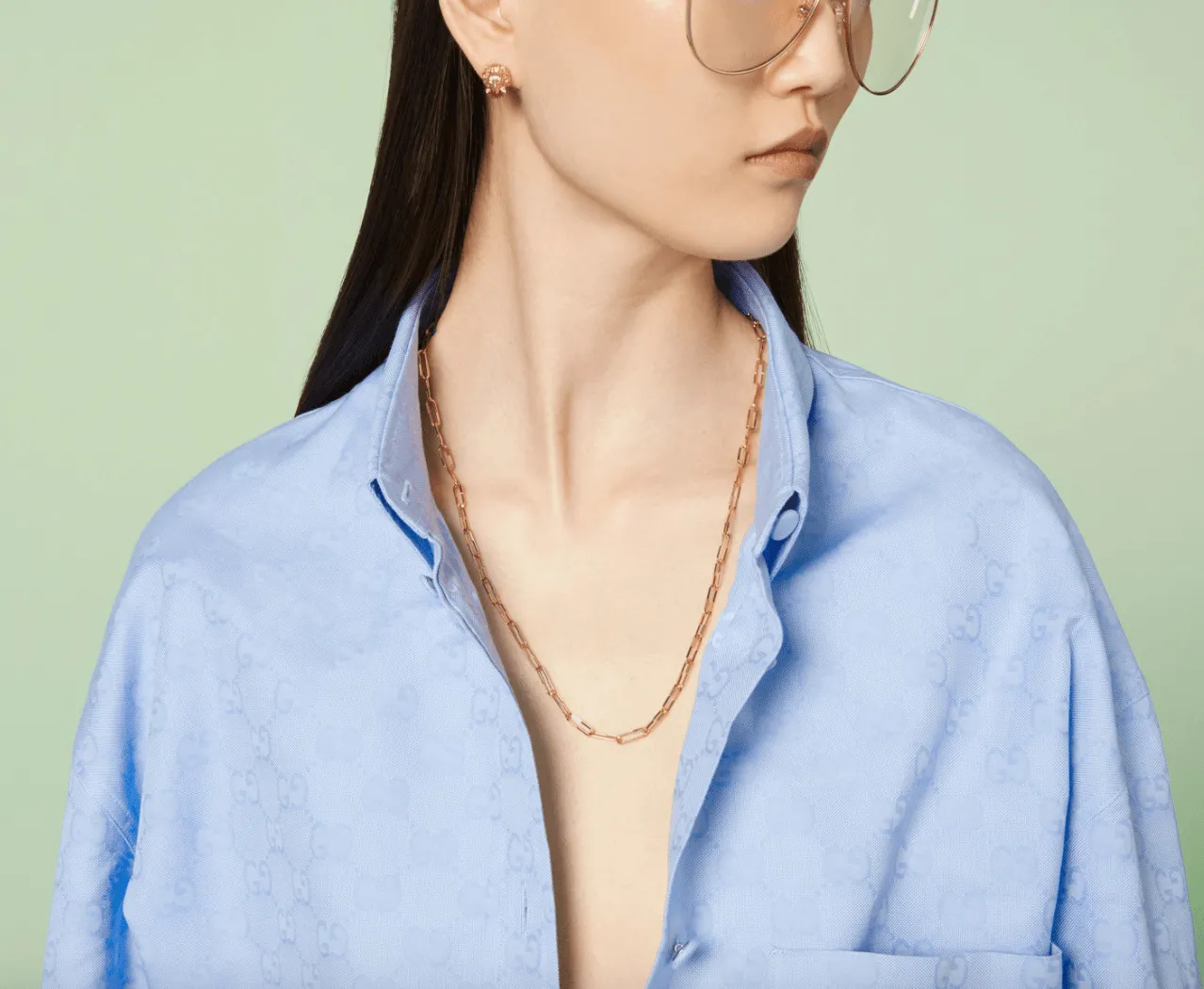 GUCCI LINK TO LOVE LONG CHAIN NECKLACE