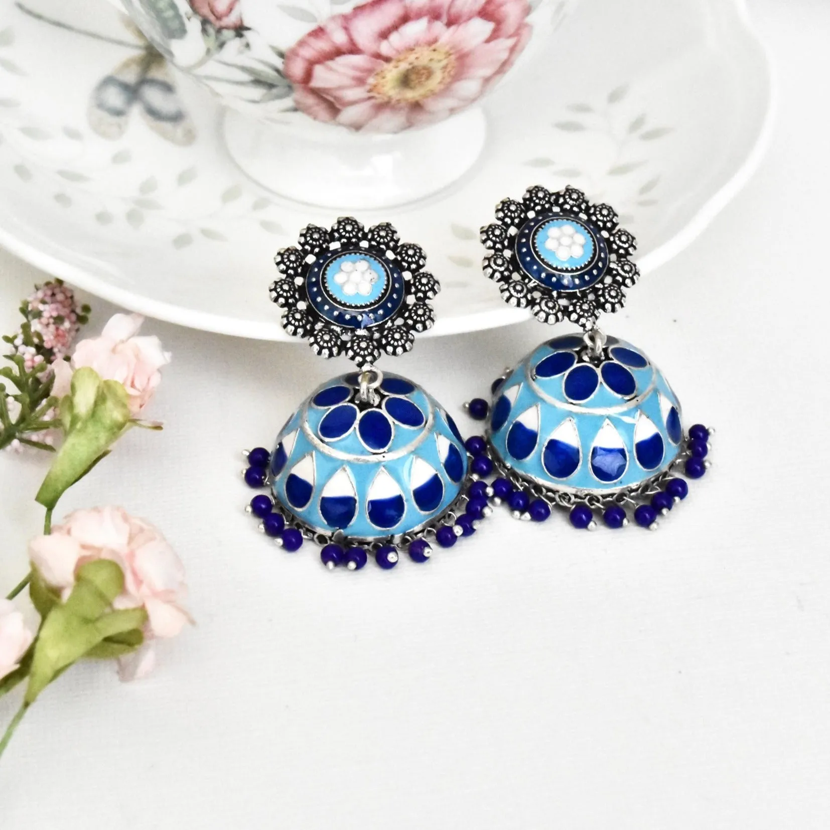 Gul Meenakari Earrings