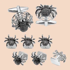 HAWSON Novelty Spider Cufflinks and Studs Set for Men