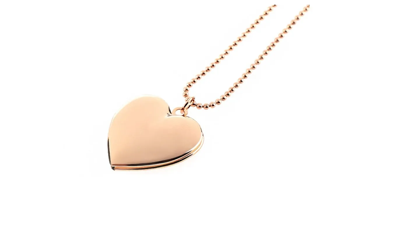 Heart Shaped Photo Picture Frame Locket Pendant Necklace