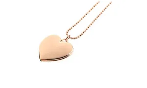 Heart Shaped Photo Picture Frame Locket Pendant Necklace