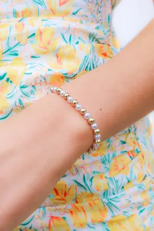High Hopes Small Pearl And Bead Adjustable Bracelet