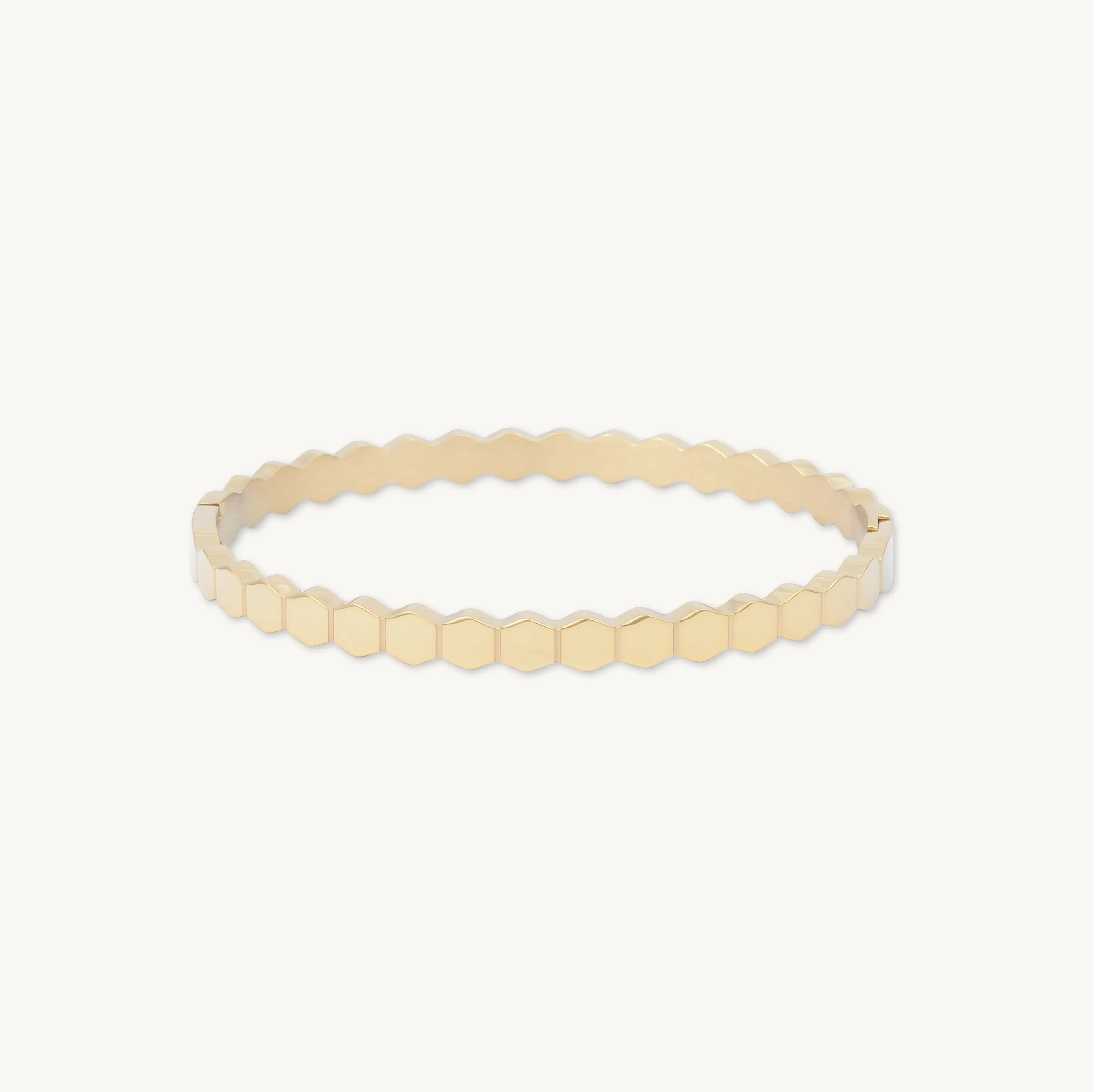 Honeycomb Hinged Bangle Bracelet