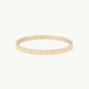 Honeycomb Hinged Bangle Bracelet