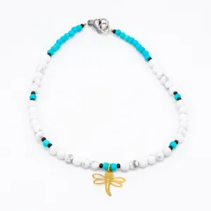 Howlite - Magnasite Anklet
