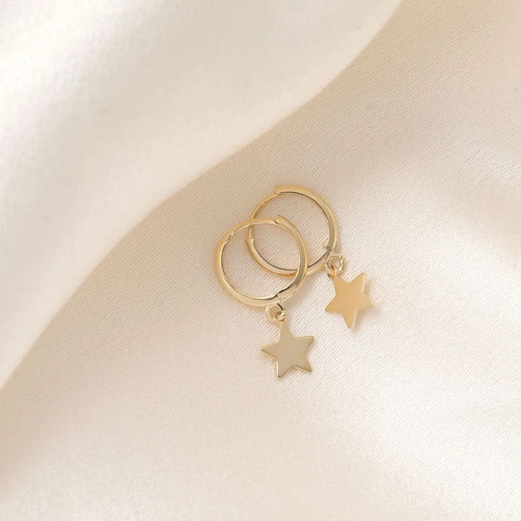 Huggies with Star Charm | 9ct Gold