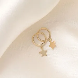 Huggies with Star Charm | 9ct Gold