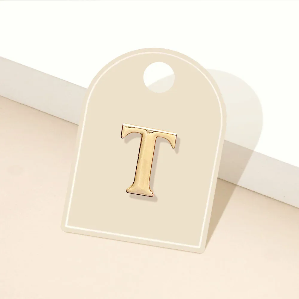 iLLASPARKZ -T- Metal Monogram Initial Lapel Mini Pin Brooch