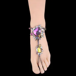 Jagged Gems Austrian Crystal Anklet