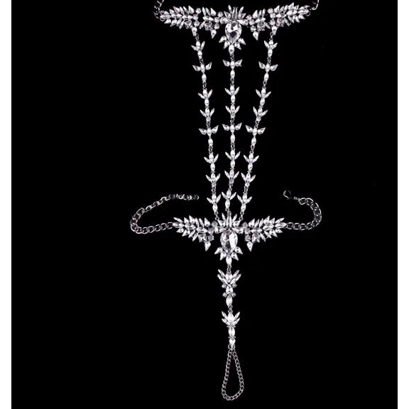 Jeweled Austrian Crystal Prison Leg Chain