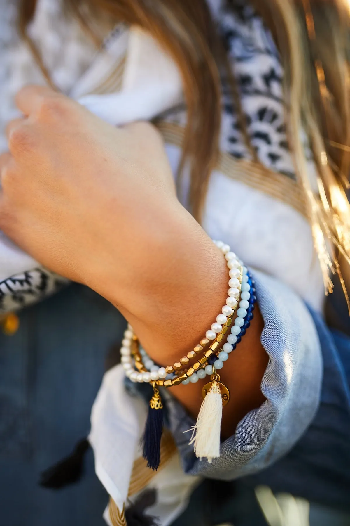Lake Blue Stacking Bracelet