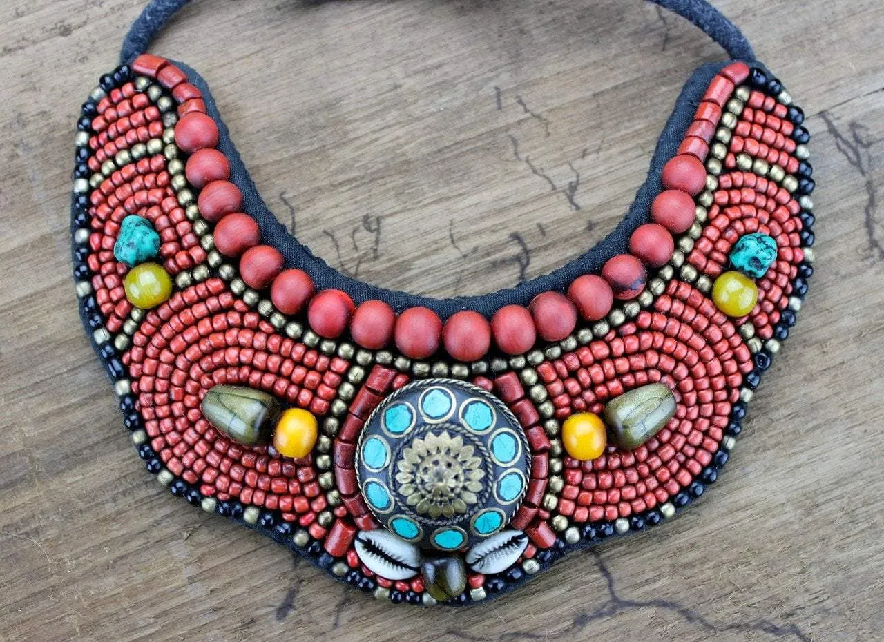 Large Traditional Tibetan Necklace