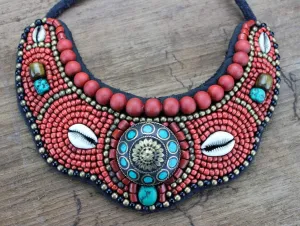 Large Traditional Tibetan Tie Necklace