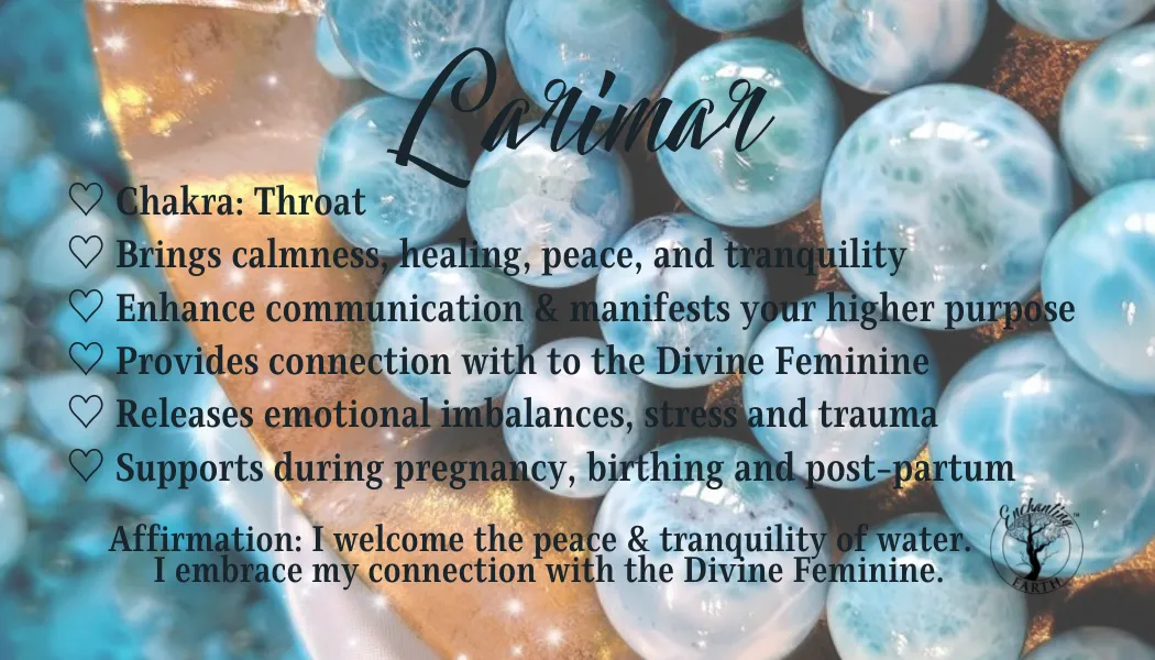 Larimar Heart Bracelet for Peace and Tranquility