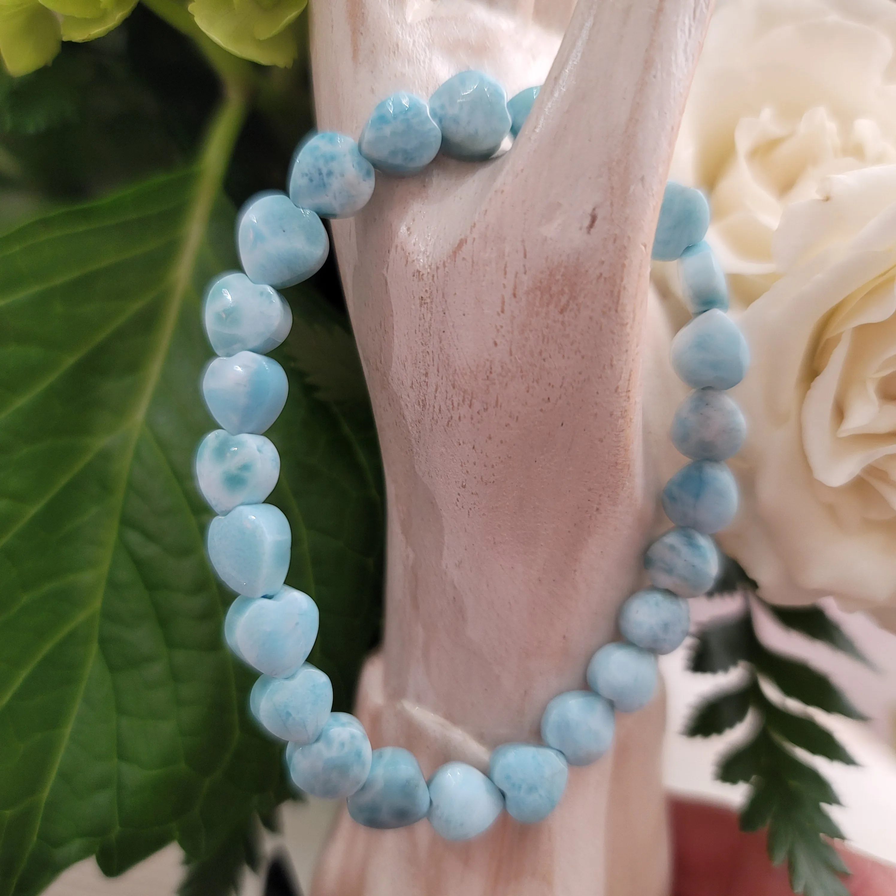 Larimar Heart Bracelet for Peace and Tranquility