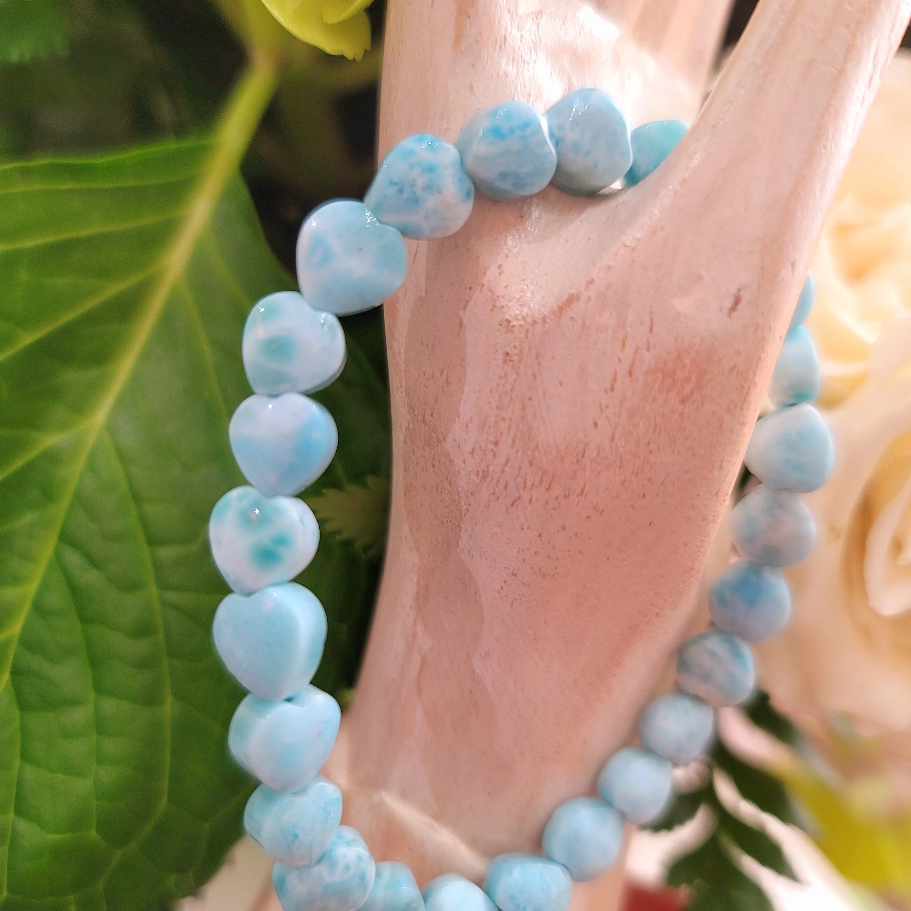 Larimar Heart Bracelet for Peace and Tranquility
